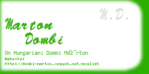 marton dombi business card